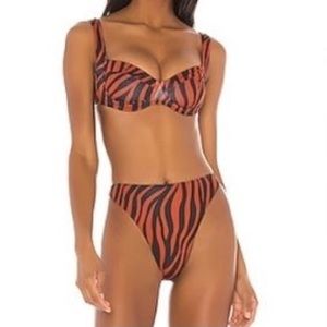 Same Swim Red Tiger Print Bikini